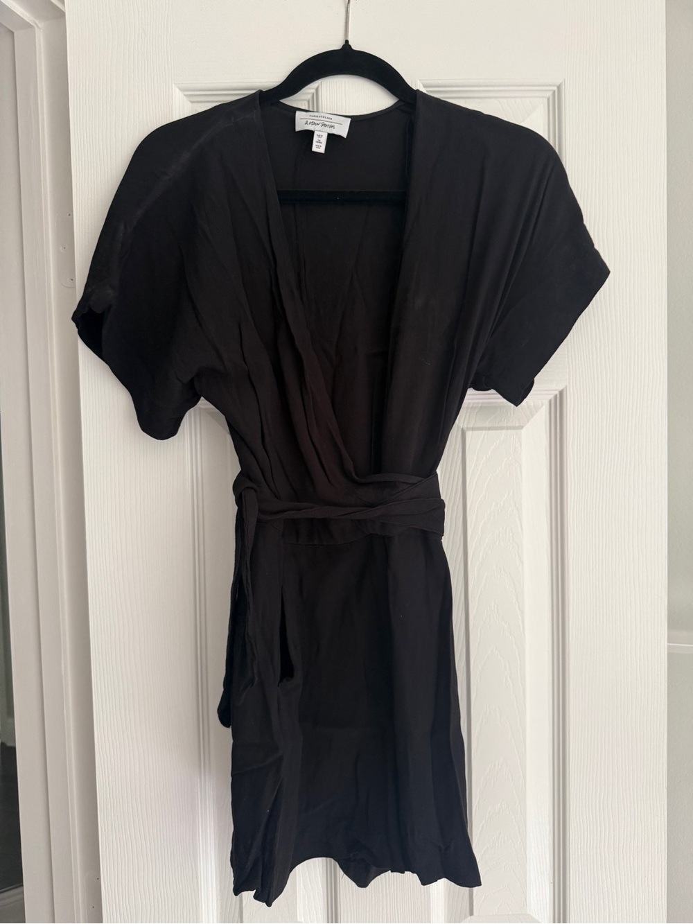 & Other Stories Black Wrap-Style Short Romper